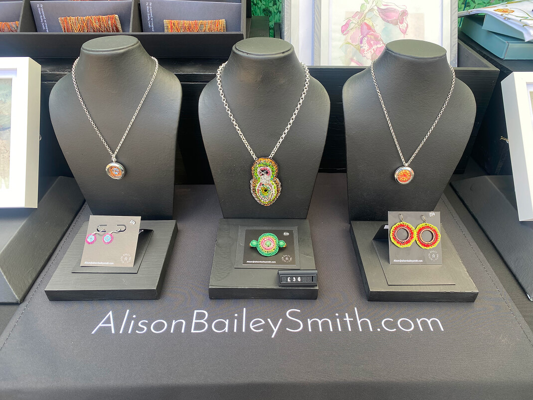 Display of jewellery by Alison Bailey Smith
